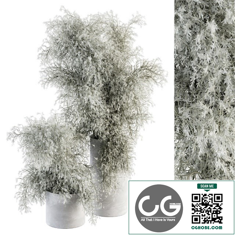 Bouquet - Green Branch in Concrete vase 79