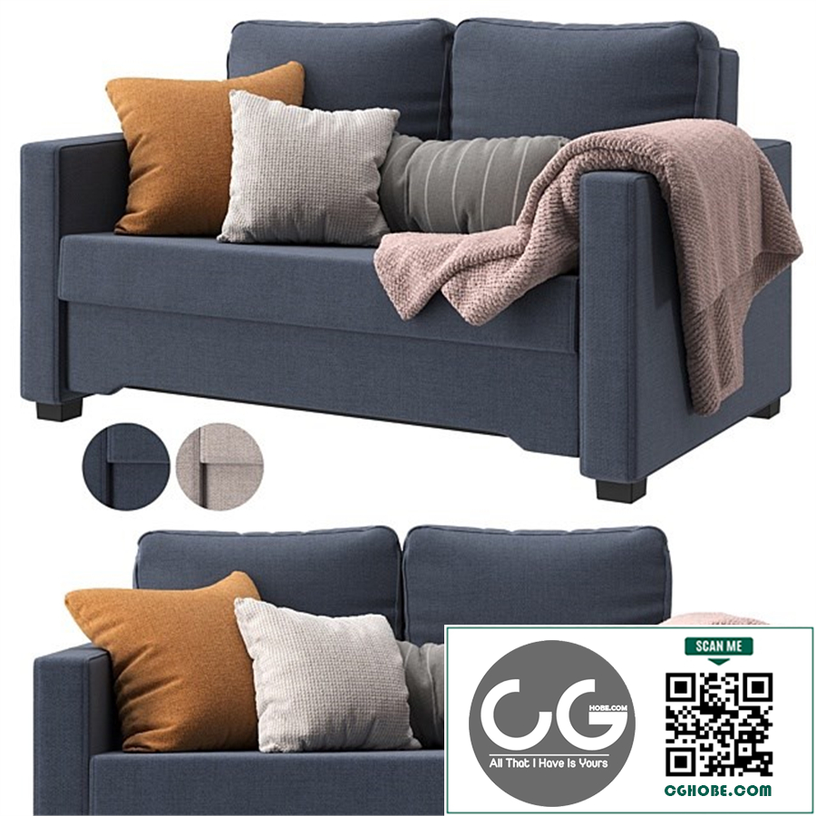 IKEA BACKSEDA 2-seater sofa bed, 2 colors