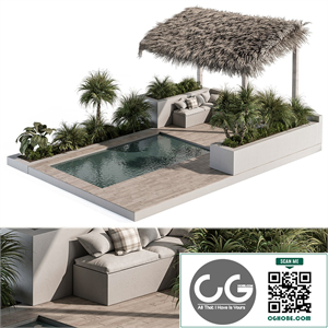 Backyard and Landscape Furniture with Pool 05