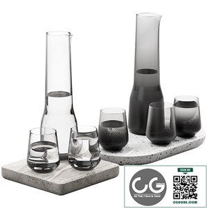 132 dishes decor set 07 iittala essence clear and smoked