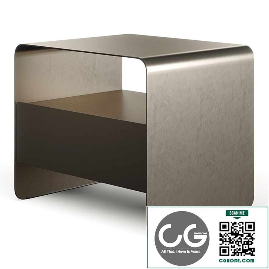 Flou Foglio Metal Bedside Table