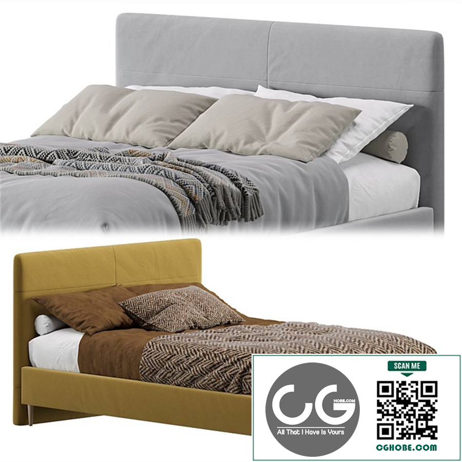 Bed Mayton 140 Velvet Yellow By Divan.ru