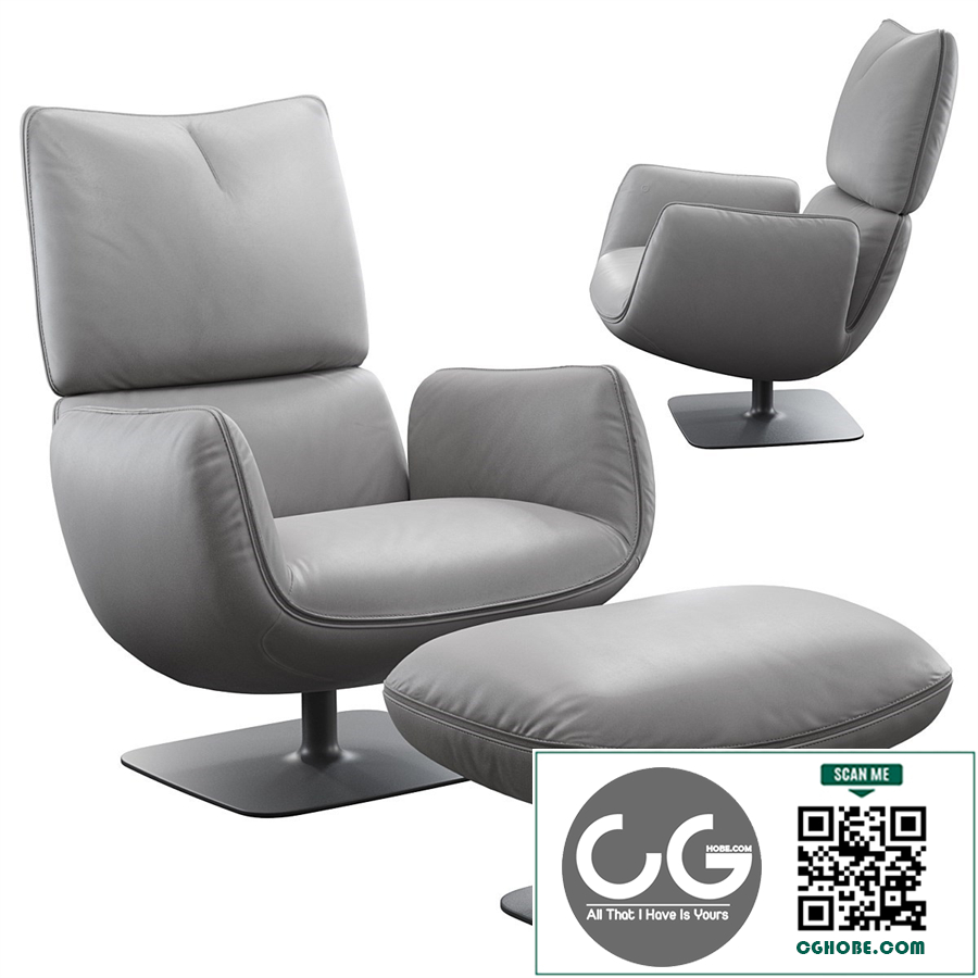 COR JALIS LOUNGE leather ( Vray+Corona )