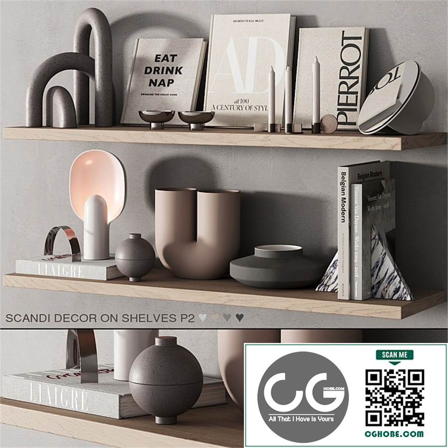 217 decor on shelves 02 neutral scandi accessories 00