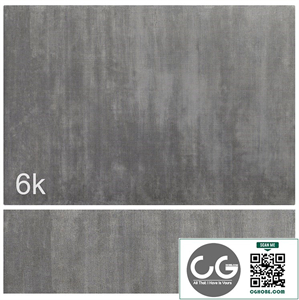 Carpet set 17 - Plain Gray Wool Rug / 6K