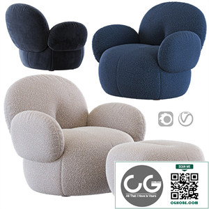 Nana Love Armchair and pouf by Freifrau