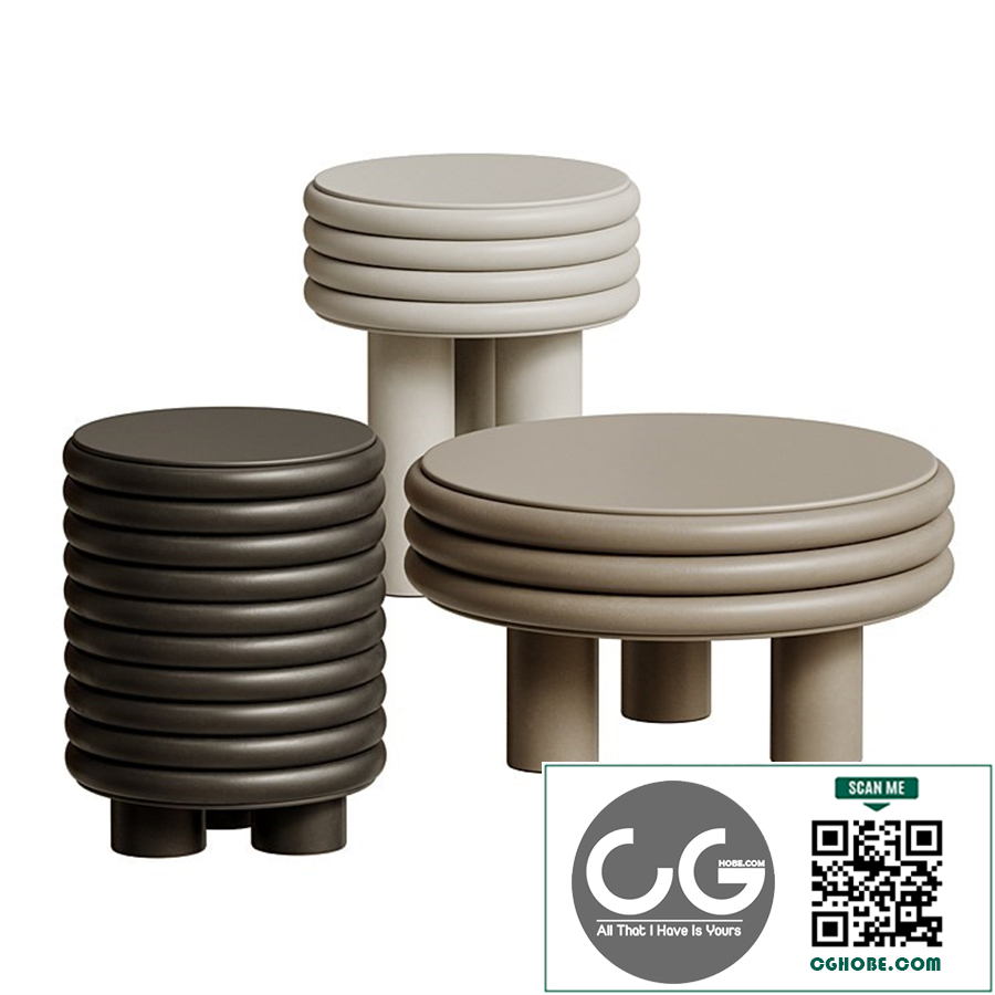 Giobagnara Scala beige low round coffee table