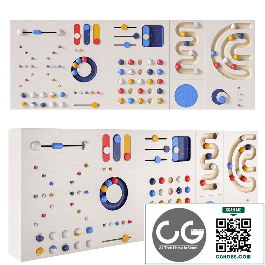 Interactive game board (panel) for a children's room
