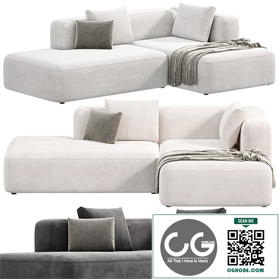 BASECAMP CHAISELOUNGE left Modular Sofa by makenordic 3