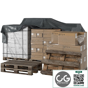 Cardboard boxes on a pallet