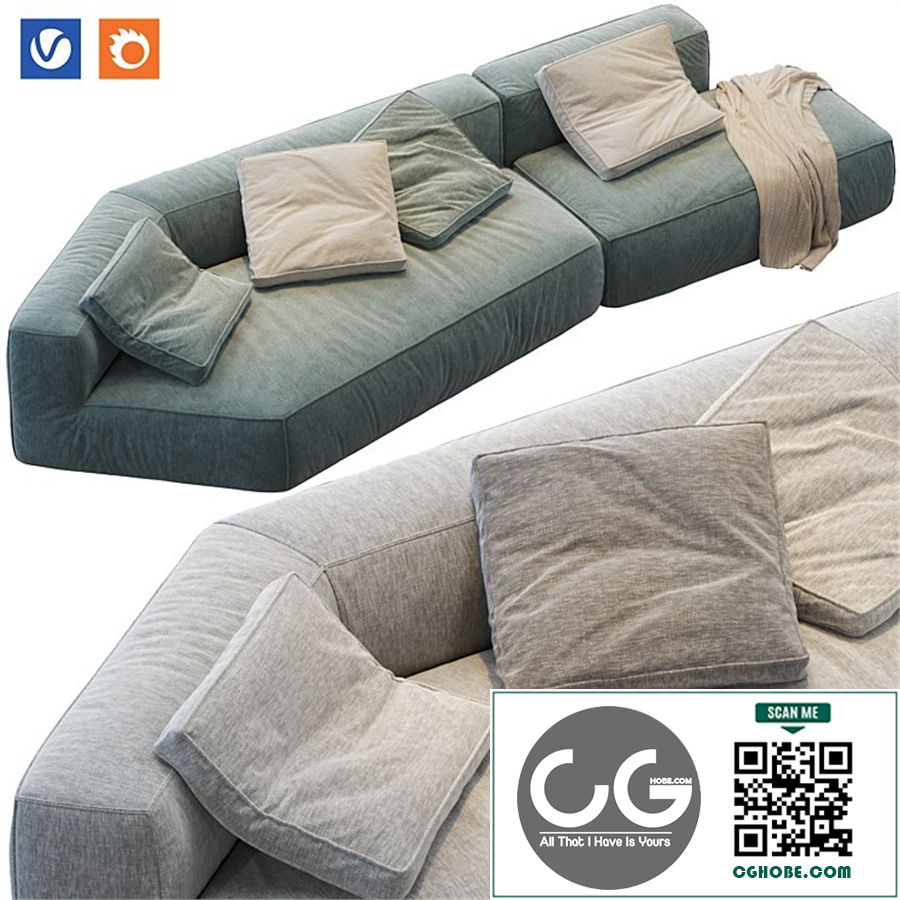 Modular Sofa Peanut BX by Bonaldo