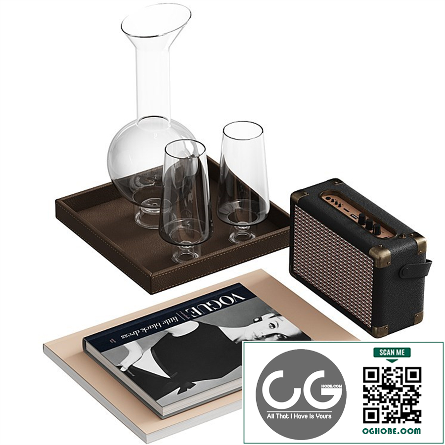Decorative set in retro style