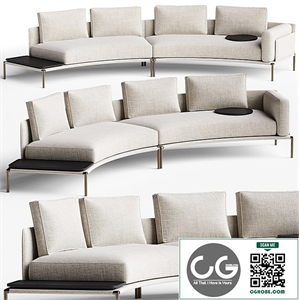 NOAH Curved sofa By Zanotta