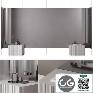 Bedroom headboard with metallic