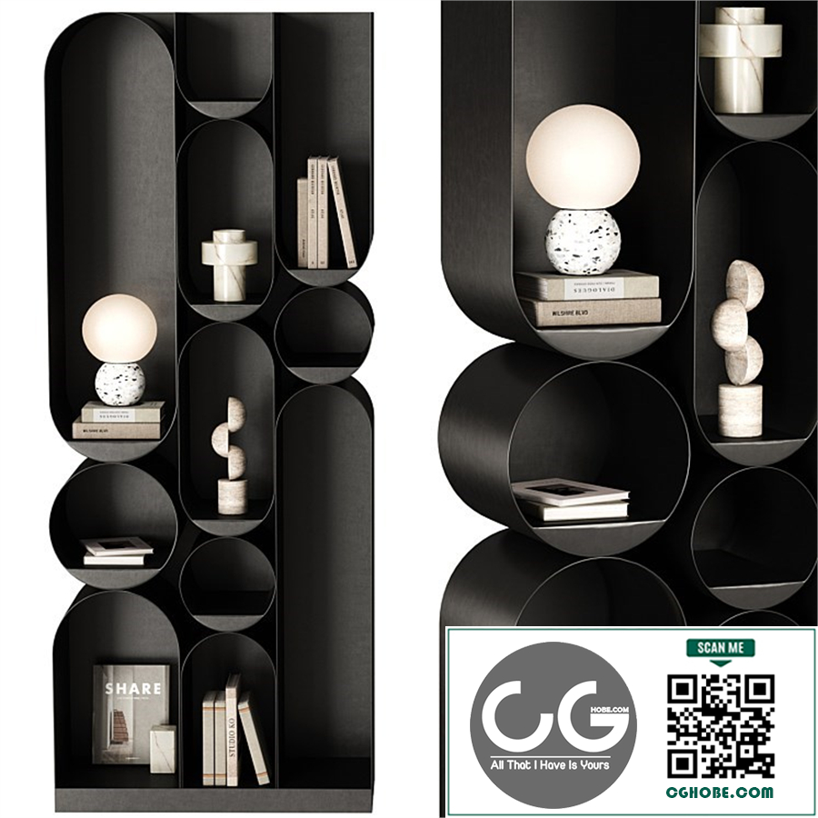 Atomic Metal Bookcase