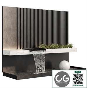 Modernist wall fountain 02