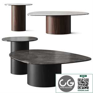 Calligaris Mushroom Marble Coffee Tables