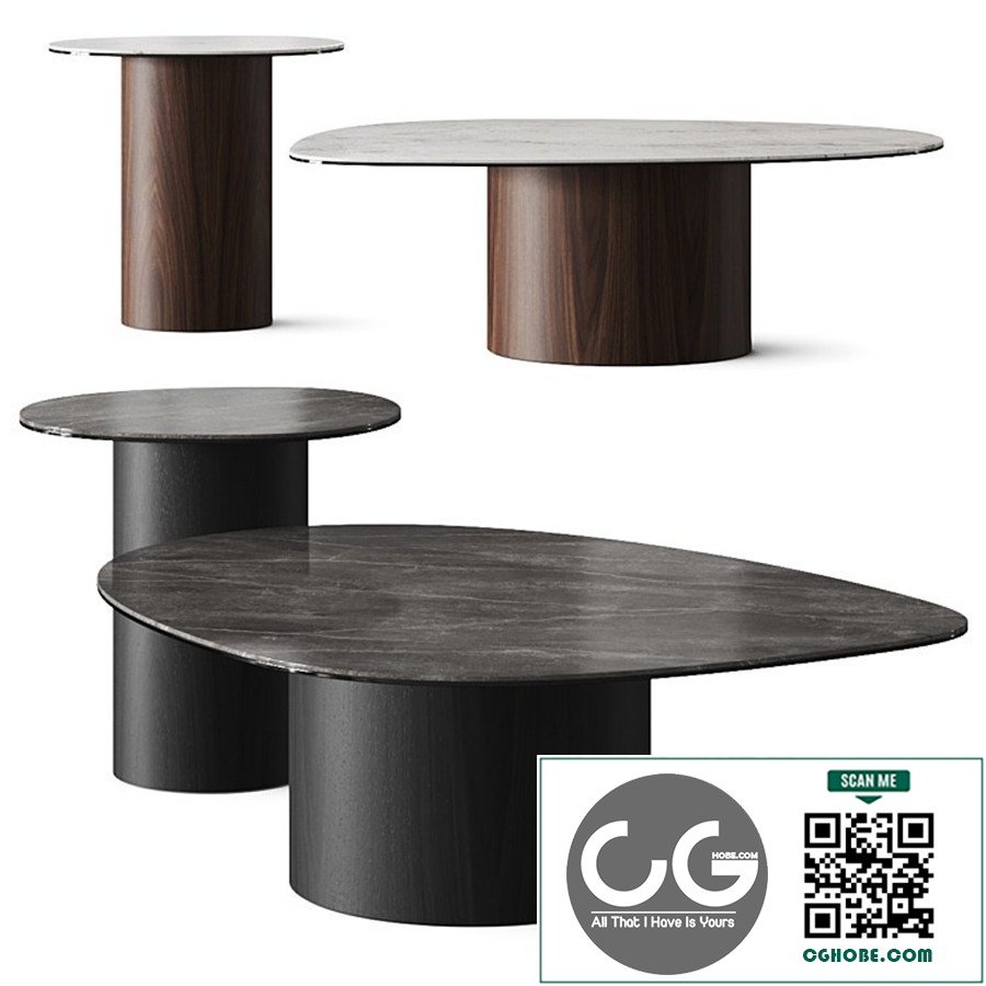 Calligaris Mushroom Marble Coffee Tables