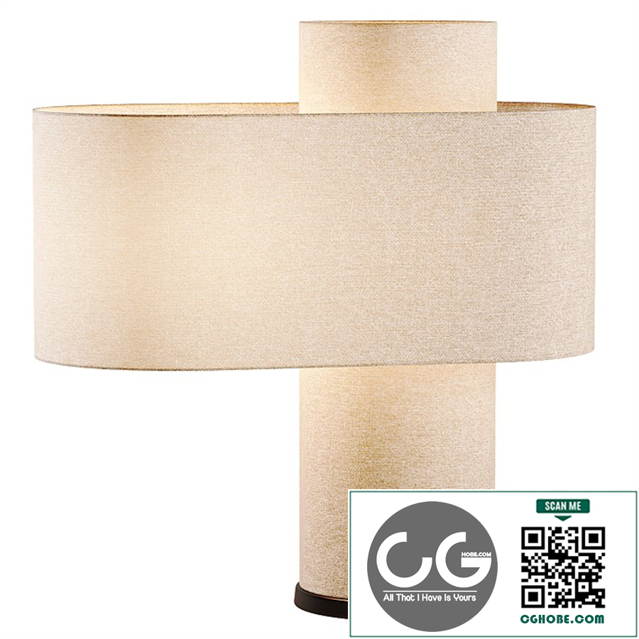 Beige Metal Heron Table Lamp