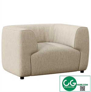 Rodez White Accent Chair