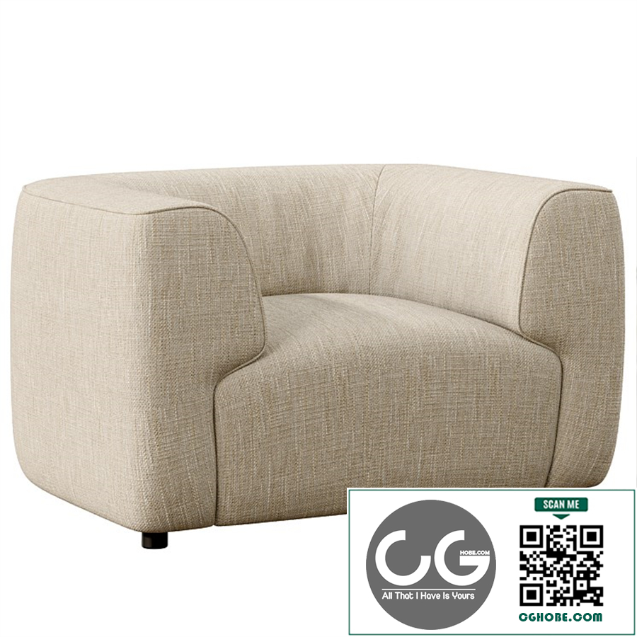 Rodez White Accent Chair