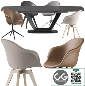 Boconcept - Alicante Table-Adelaide Chair set