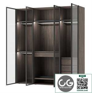 Italian glass wardrobe Scrigno by Sangiacomo
