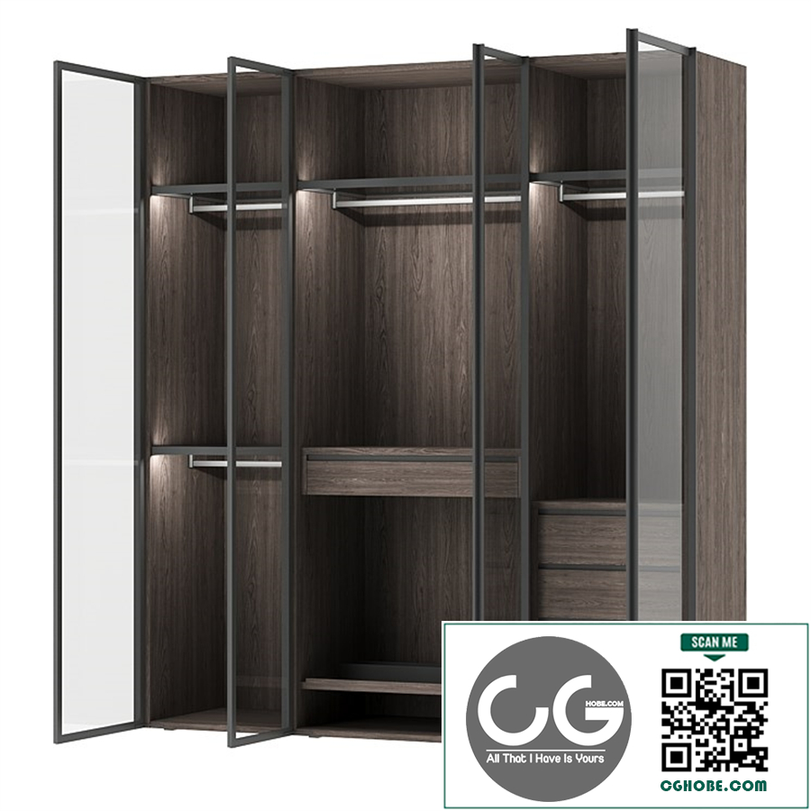 Italian glass wardrobe Scrigno by Sangiacomo