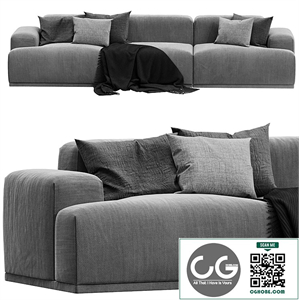 Connect Sofa, 3 Seater, Fabric Steelcut Trio gray