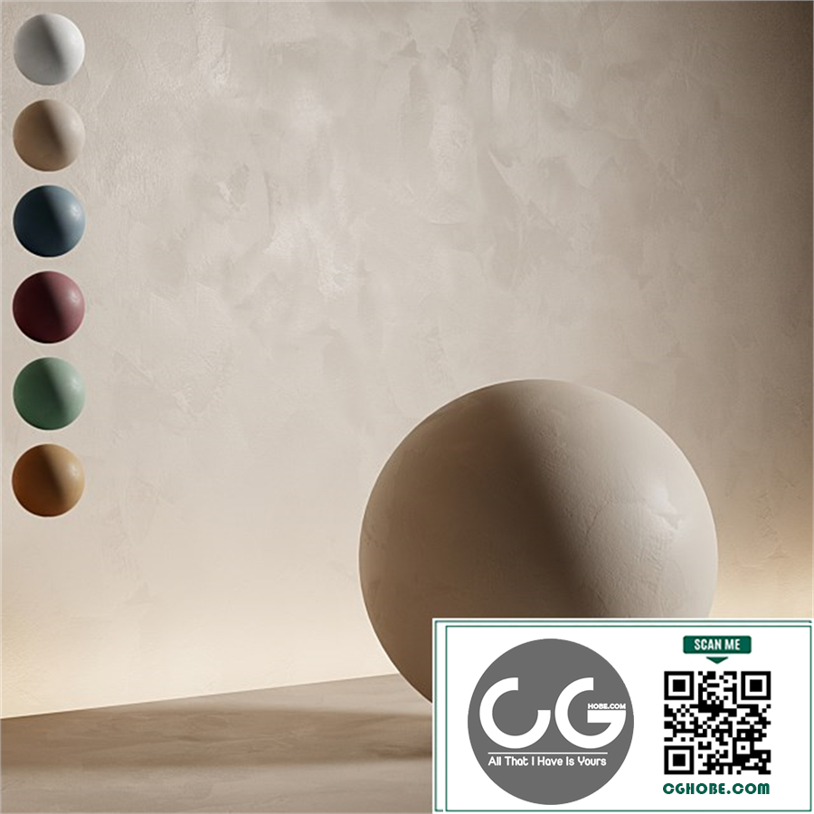 Decorative plaster. Seamless decorative plaster material 6 colors. 41