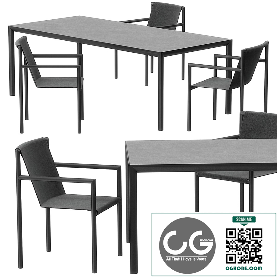 Plein air dining set by Roda