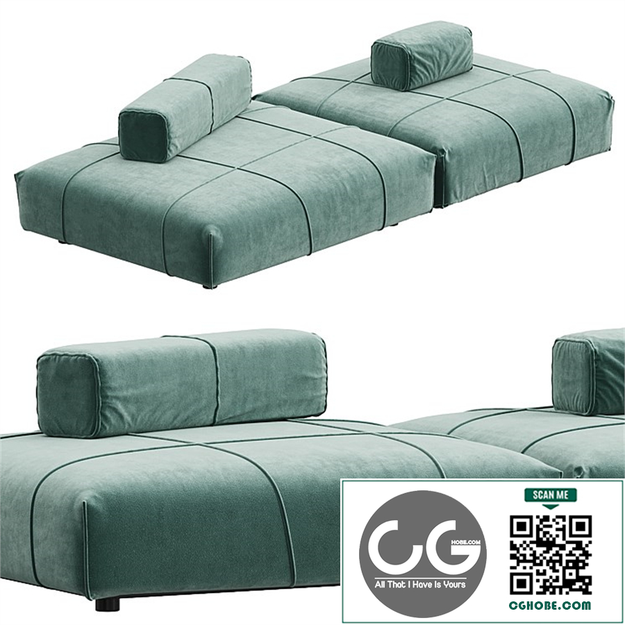 Baxter Panama Bold Sofa N1 Composition
