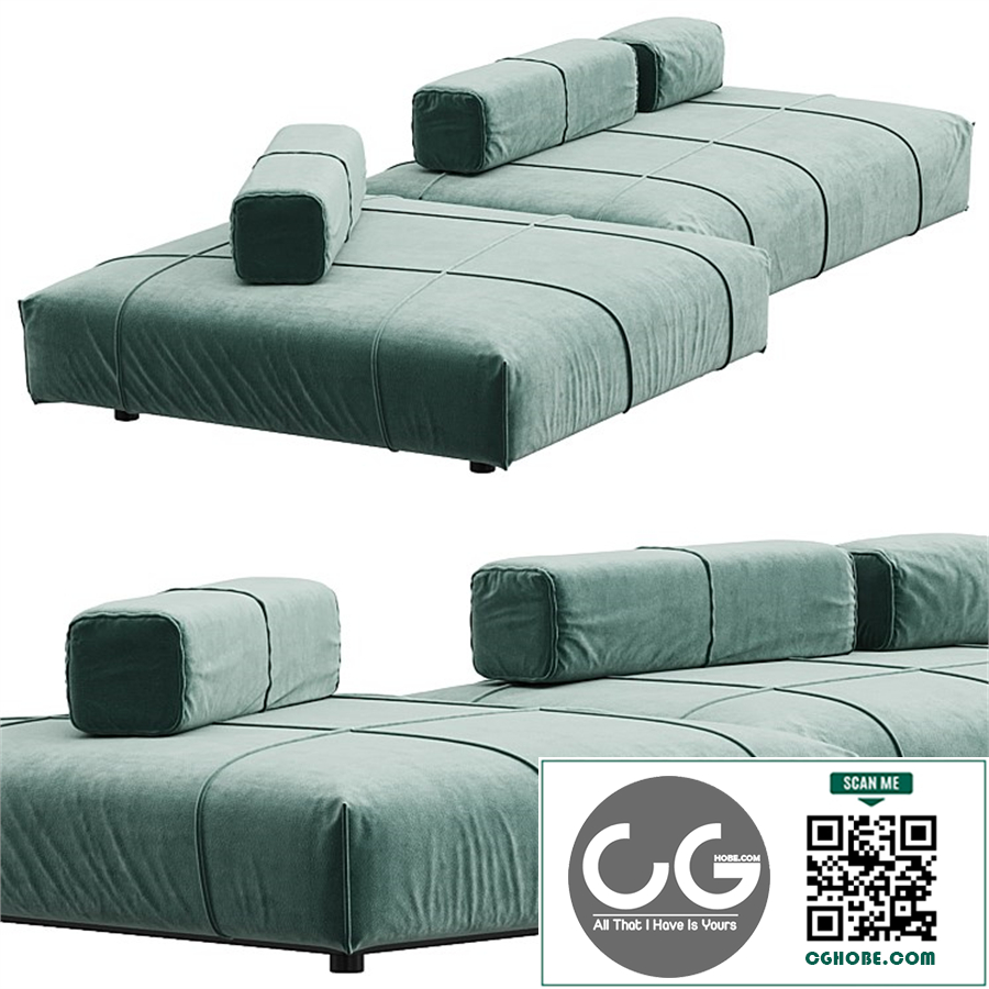 Baxter Panama Bold Sofa N2 Composition