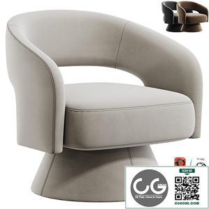 Aracelly Upholstered Swivel Barrel Chair