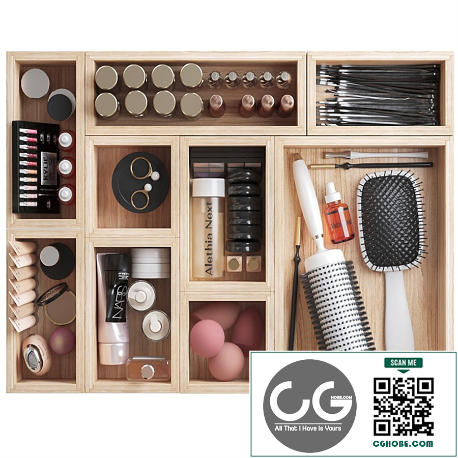 Cosmetics set for beauty salon or dressing table