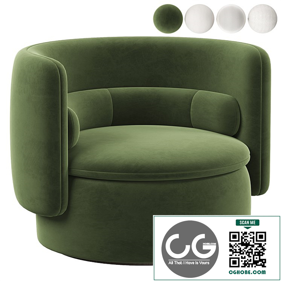 Group armchair with fixed base By SCP