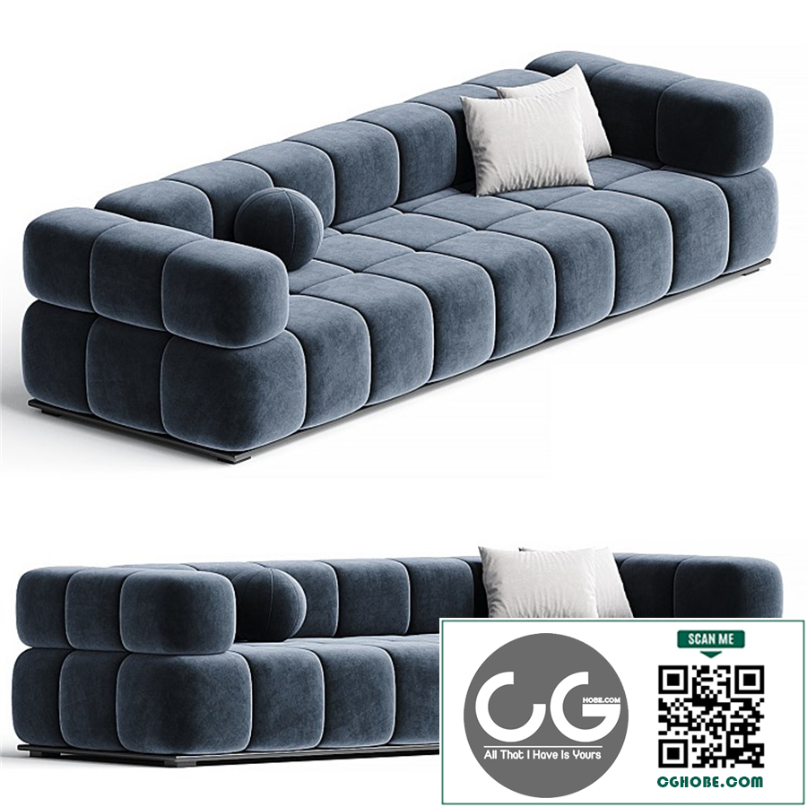 THOMAS - LONG MODULE SOFA WITH CORNER BACKREST