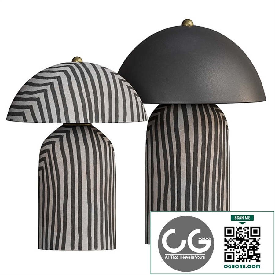 Tera Lamp Stripe by Ceramicah
