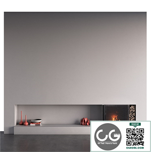 wall with fireplace