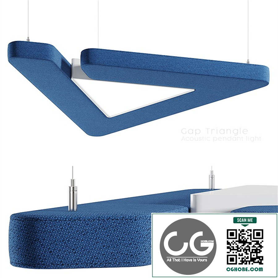 Flexxica - Gap Triangle Acoustic Pendant Light