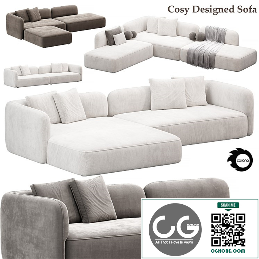 Cozy Sofa Designed by Francesco Rota, sofas
