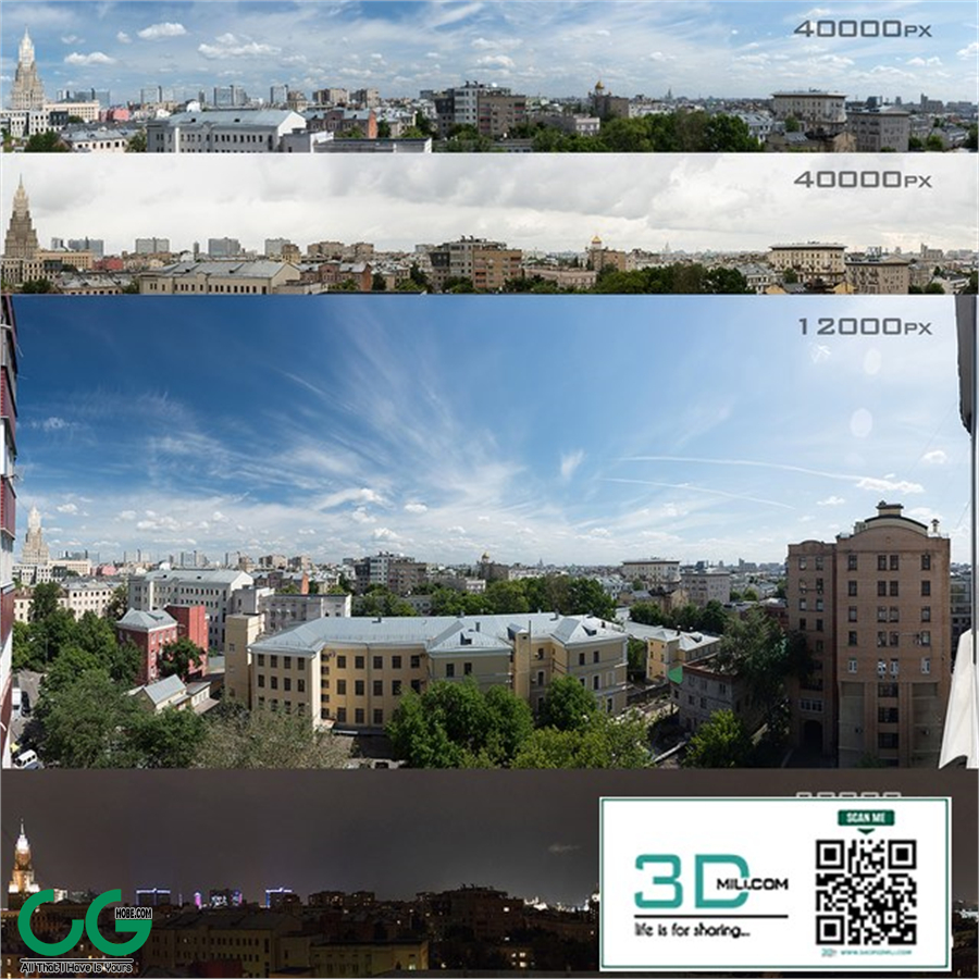Panoramas of Moscow from the region of Khamovniki 4 photos