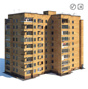 Soviet nine-story house