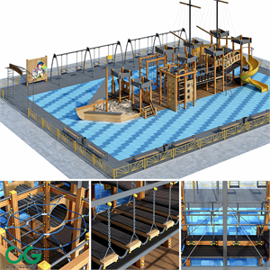 Children playground Pirate ship Boat Sailboat