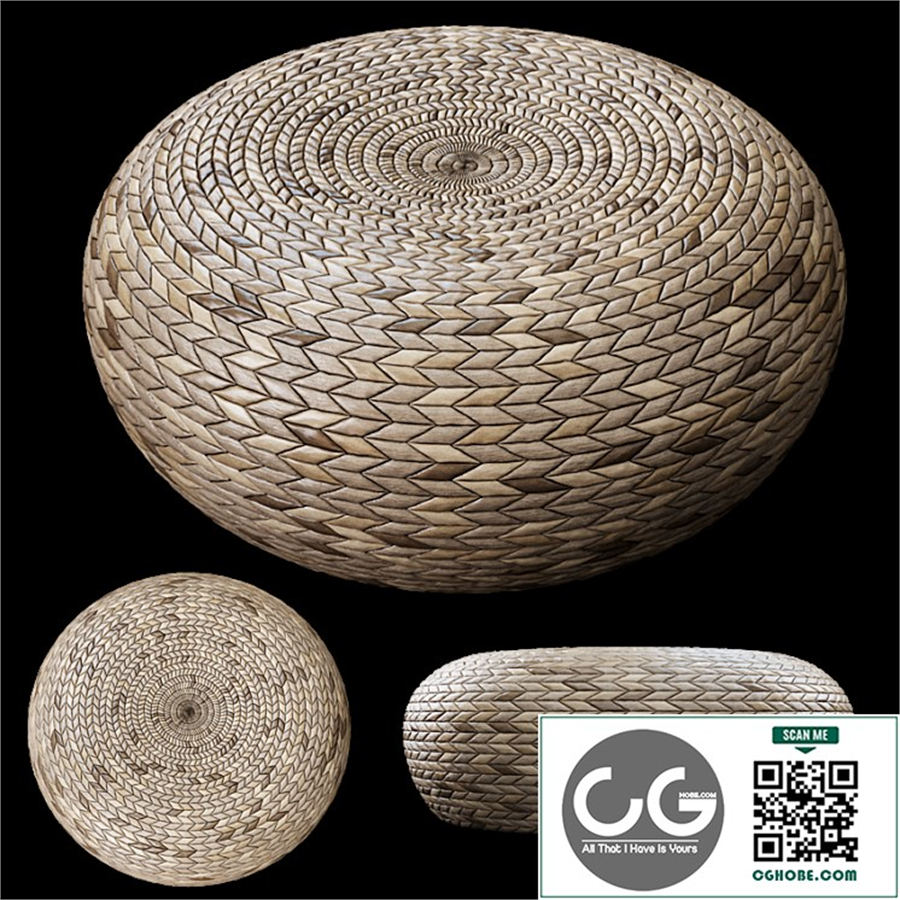 Wicker ottoman