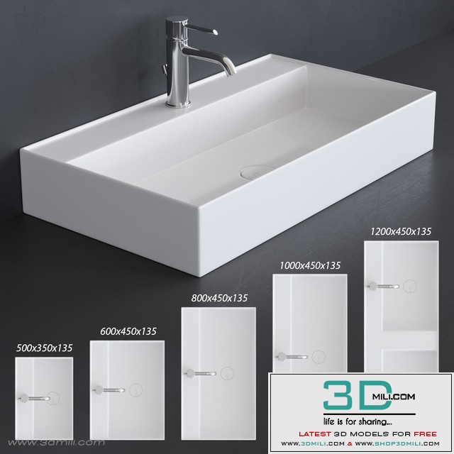 Alice Ceramica Hide Washbasin Set 1