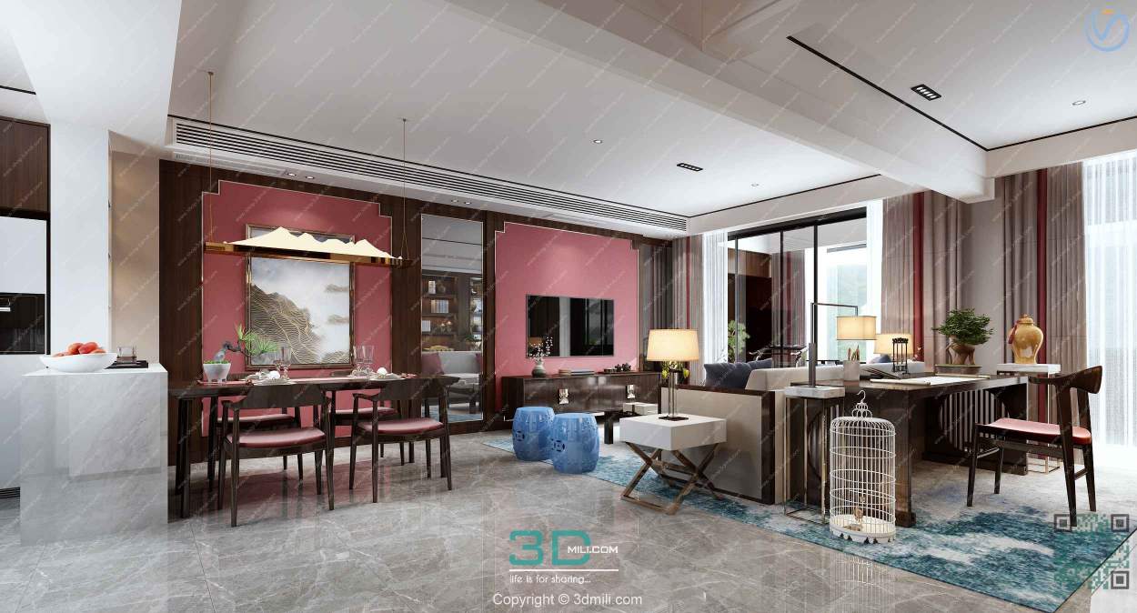 Apartment 14 Southeast Asia Style 3dsmax File Free Download