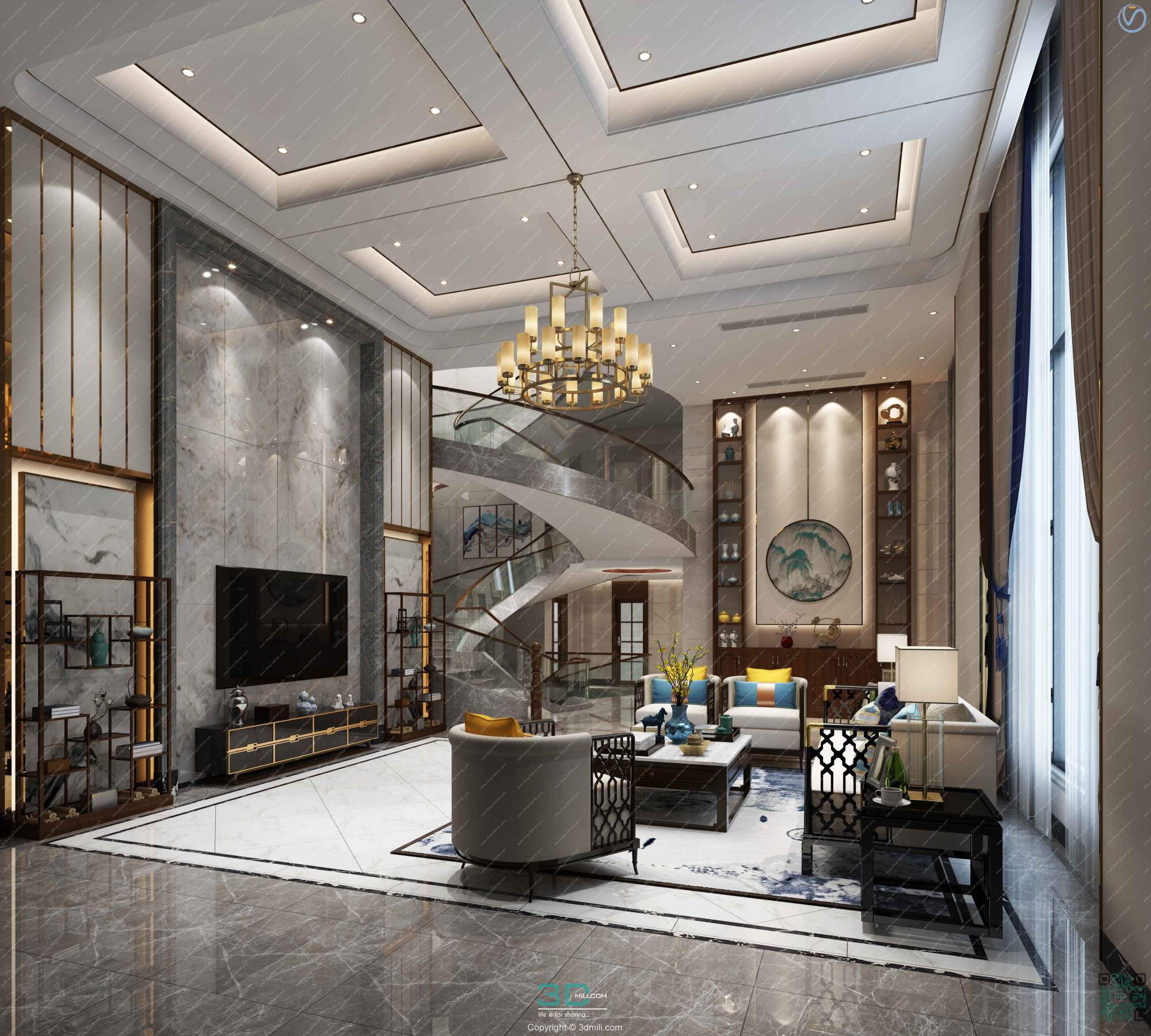 Apartment 19 Southeast Asia Style 3dsmax File Free Download