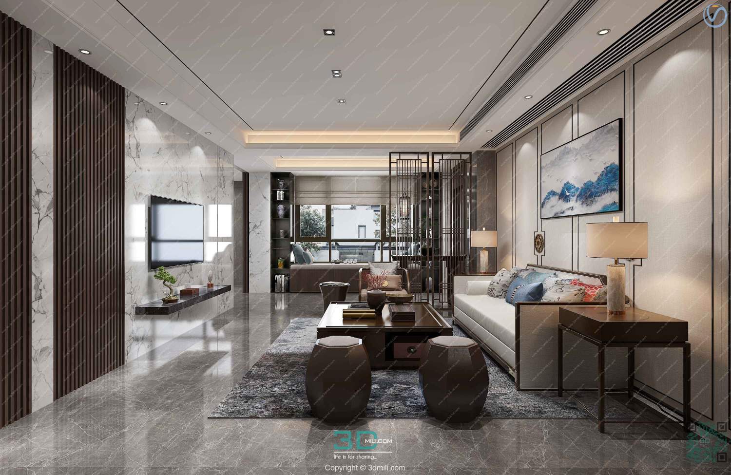Apartment 20 Southeast Asia Style 3dsmax File Free Download