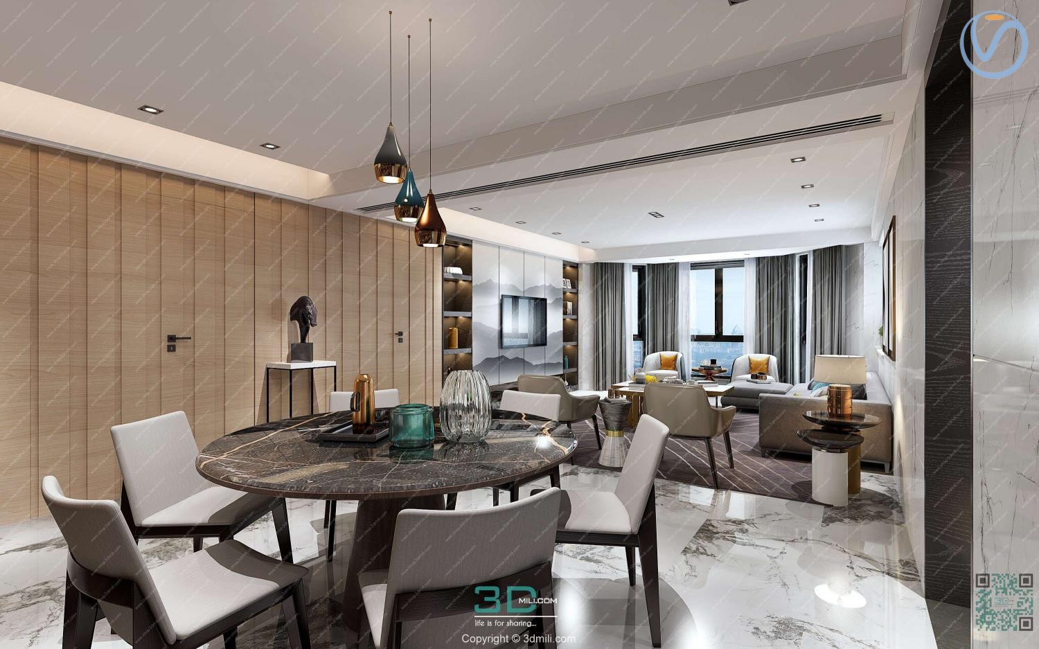 Apartment 25 Morden Style 3dsmax File Free Download
